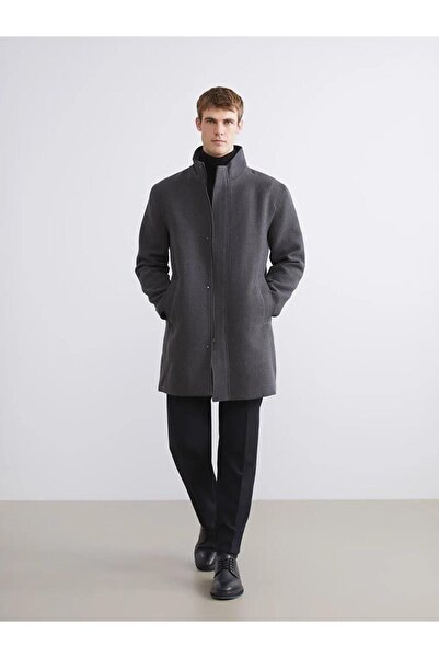 LC Waikiki Standard Mold Mock Neck Men's Cashmere Coat (W5)