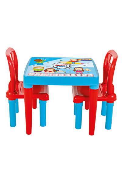 PİLSAN Hobby Study Table Set with 2 Chairs for Children - Blue