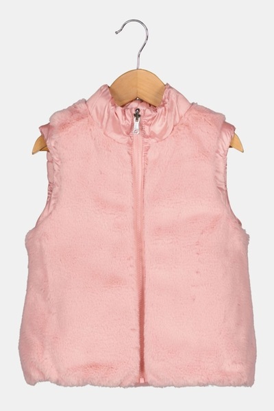 MAYORAL - Padded vest with snap pockets, Pink, 128 cm