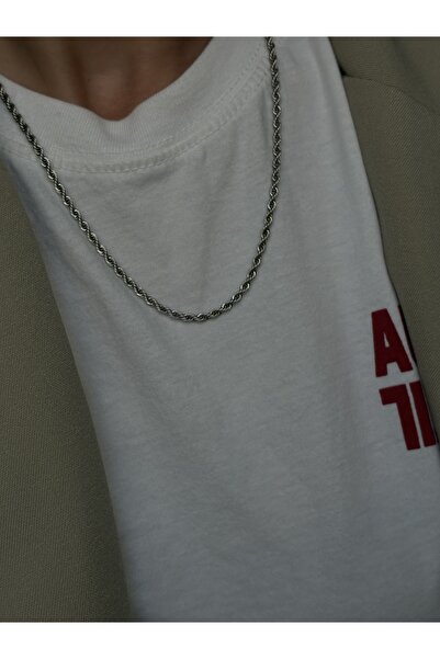 DeNors سلسلة فضية ملتوية للجنسين