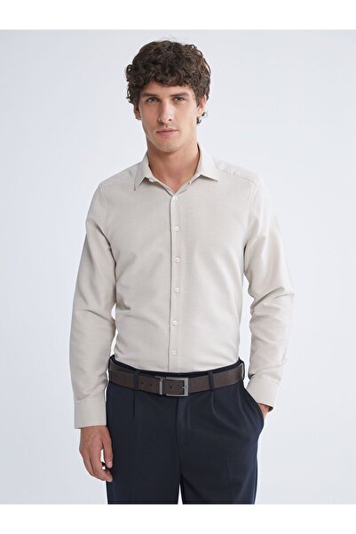 LC Waikiki Ανδρικό πουκάμισο LCWAIKIKI Classic Slim Fit, μακρυμάνικο Dobby