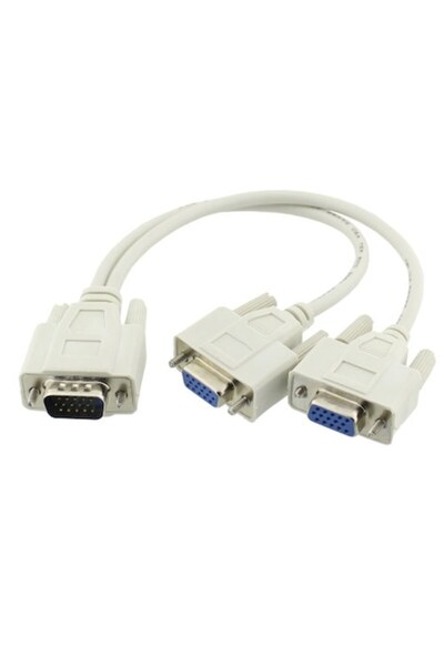 OEM Cablu adaptor VGA, 15 pini mascul la 2x VGA 15 pini mamă, L100630