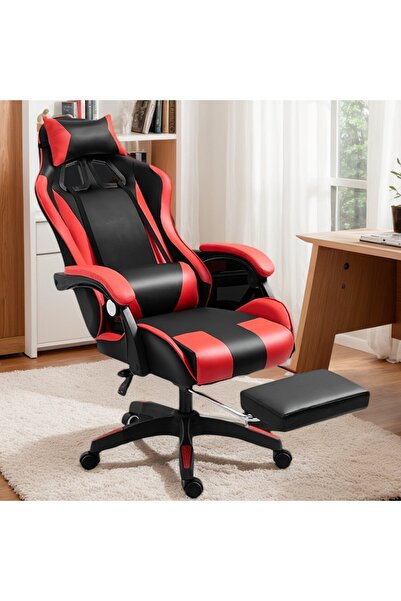 Aralifes كرسي ألعاب، كرسي كمبيوتر قابل للتعديل، مكتب كمبيوتر، جلد صناعي، مسند...