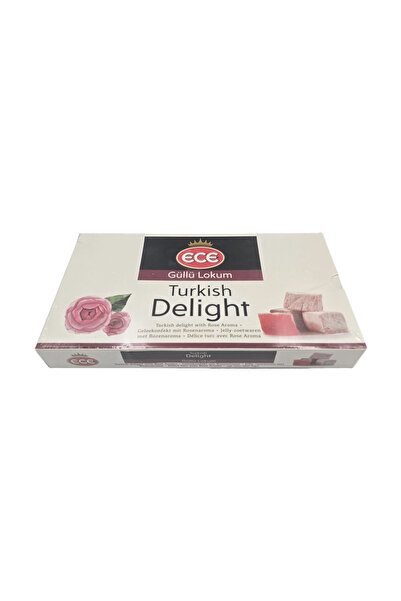 Ece Turkish Delight Original 400 gr, Vegan, cu aroma de trandafir, Made in Turkiye,