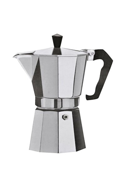 SHOPIENS Stovetop Espresso Maker, Aluminum, 6-Cup, Silver - MYONNA