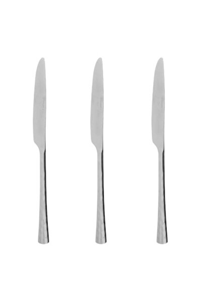 SHOPIENS Table Knife Set "Hammered", Stainless Steel, 23 cm, 3 Pieces