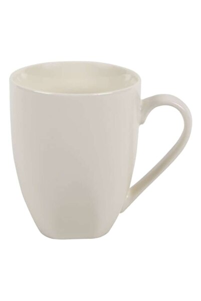 SHOPIENS Porcelain Mug, Square Base, 390 ml, White - MYONNA IT & E-COMMERCE