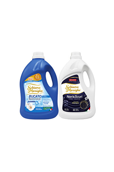Schiuma di Marsiglia PACHET PROMO – Detergenti lichizi Bianchi & Colorati + Neri & Scuri, 2x5L
