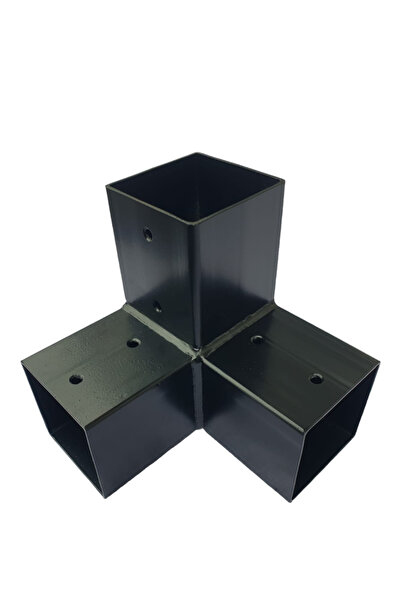 LUCCO Wooden beam connector, 3 connections, Lucco, Iron, Black, 100X100