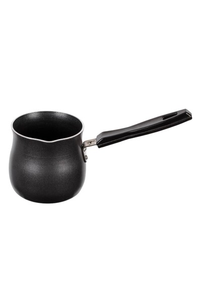 SHOPIENS Metal Ibrik (Coffee Pot), 450 ml, Non-stick, Black