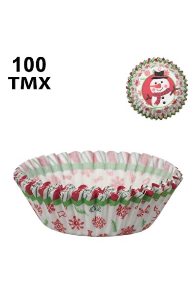 SHOPIENS Cupcake Baking Cups Snowman Design 10.5cm Set 100 pcs