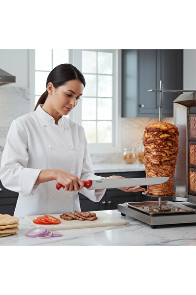 Prestige Professional Butcher knife 12 inch- Red | Carving Slicing Meat Knife | PR49352