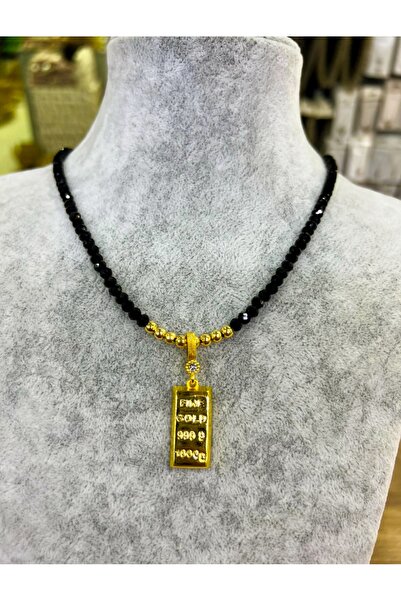 RLX BUJİTERİ قلادة مطلية بالذهب بتصميم كريستال ودوريكا مقاومة للتلطيخ هواية