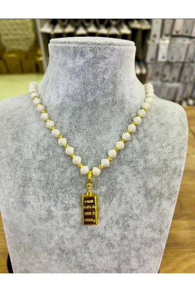 RLX BUJİTERİ Colier placat cu aur cu perle Motiv din aur înlătrat Rezistent l...