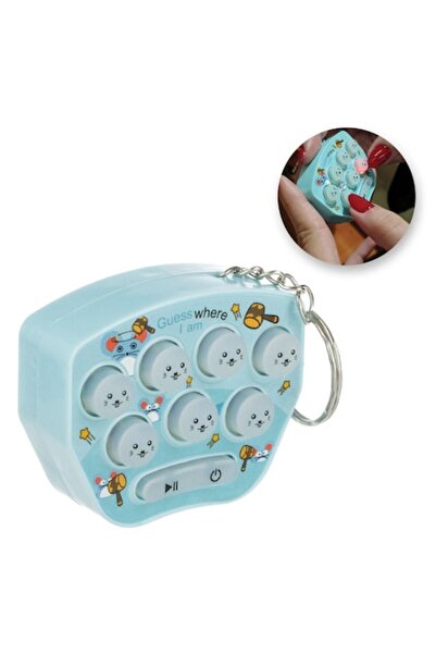 SHOPIENS Breloc consolă de jocuri interactivă „Ghici unde sunt”, albastru, 6x...