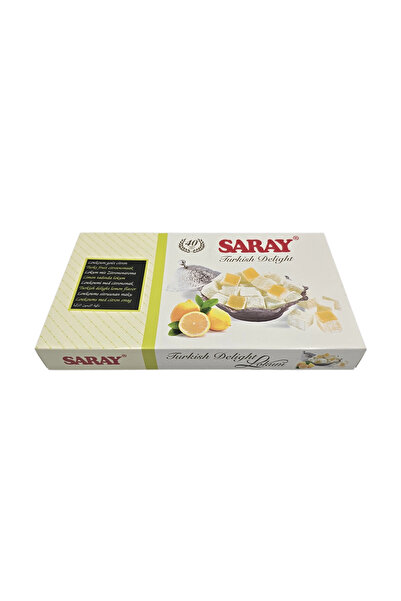 Saray Authentic Turkish Delight 400 gr, Vegan, with lemon flavor,