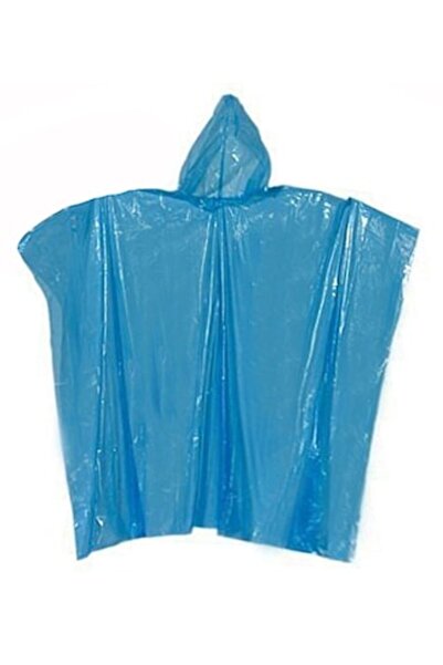 SHOPIENS Rain Cape for Adults Poncho One Size Blue 130x100 cm