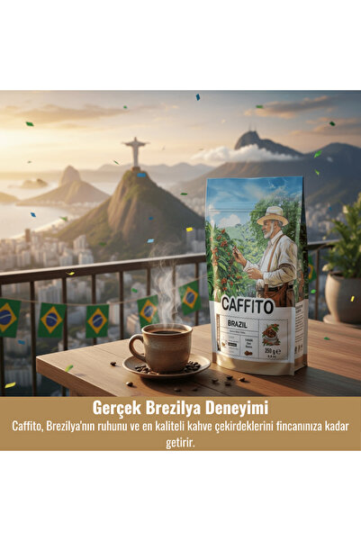 Beta Caffito Caffito Brezilya Fine Cup Santos - Yöresel Çekirdek Kahve 250 g