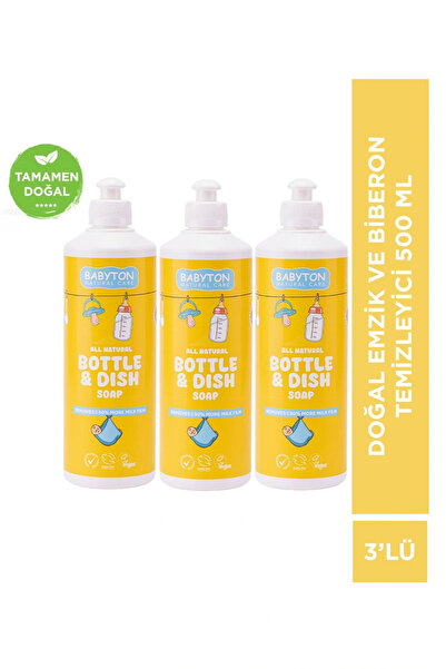 BABYTON Doğal Emzik ve Biberon Temizleyici 3'lü Set 500 ml