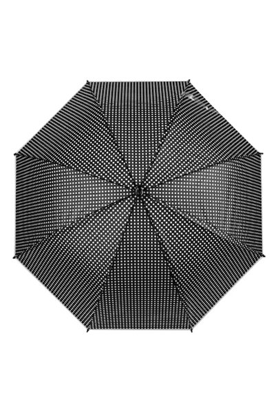 SHOPIENS Rain Umbrella, Polka Dot Pattern, Black & White, 81 cm, MYONNA IT & E-COMMERCE