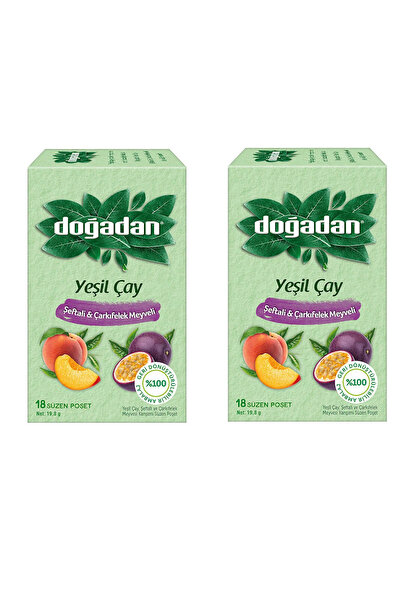 Doğadan Şeftali ve Çarkıfelek Meyveli Poşet Yeşil Çay 18'li
