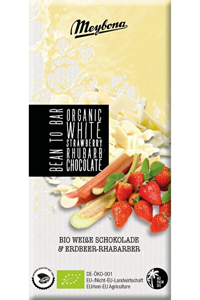 JollyMag Λευκή σοκολάτα με φράουλες και ραβέντι, , 100γρ, Meybona