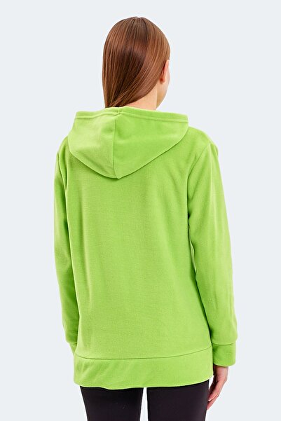 Slazenger Hooded Pockets Comfortable Women's Fleece Mint Fleece