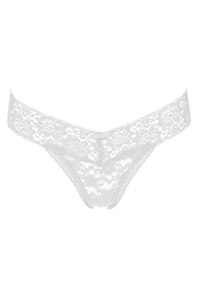 SHOPIENS Women's Lace Thong - White, One Size
