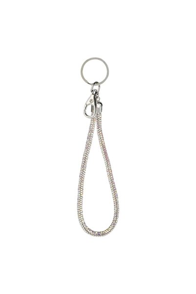 SHOPIENS Metal Keychain, Holographic Rhinestone, 15cm, Silver, MYONNA IT & E-COMMERCE