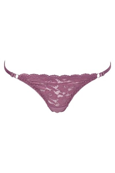 SHOPIENS Women's String Panties - Raspberry Red Lace, Adjustable Straps