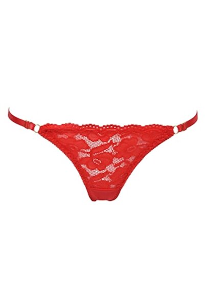 SHOPIENS Women's String Panties, Red Color, Front Lace, Adjustable Elastic Bands, MYONNA IT & E-COMMERCE ®