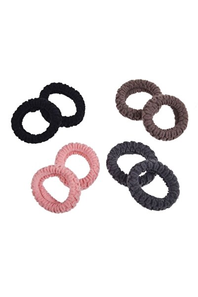 SHOPIENS Set elastice de păr MYONNA, din țesătură terry, multicolore, 8 bucăți