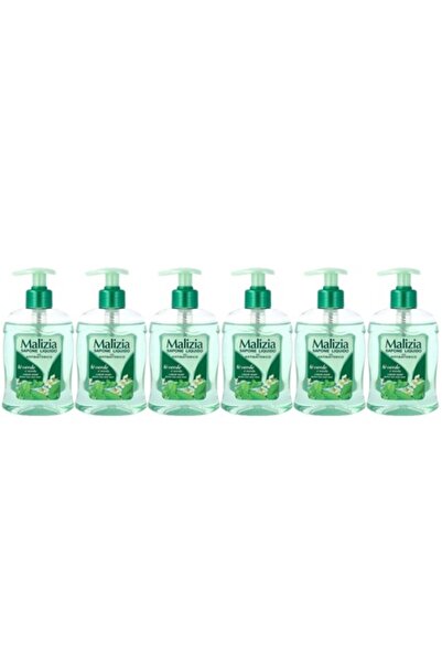 Malizia Set 6 x Liquid Soap 300ml Green Tea