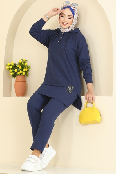 ModaMerve Kapşon Detaylı İki İp Takım 4092TEG847-MS Laci