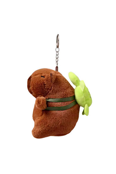 OEM Jucărie capibara de pluș cu ghiozdan detașabil 10 cm și breloc, 3+ ani