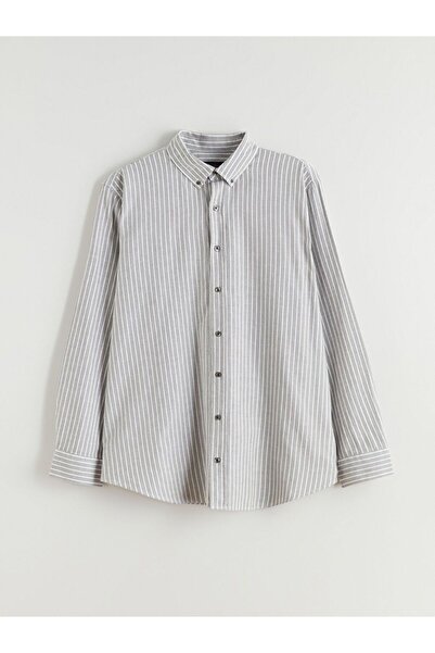 LC Waikiki Cămașă pentru bărbați cu mânecă lungă, cu dungi, cu croiala obișnu...