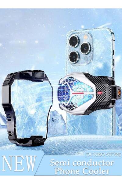 fun zone DUNISO Phone Cooler for Live Streaming & Gaming - Fast Cooling Fan, 3-Speed, Fits iPhone & Android