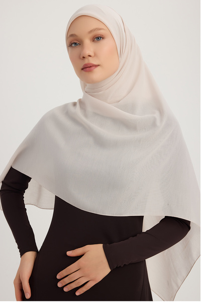 MıssColor A4801 وشاح شيفون كبير 140x140 - حجري