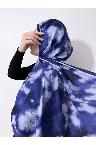 MODA Mineleşarp Batik Pattern Bamboo Kashmir Shawl Brown Blue Color