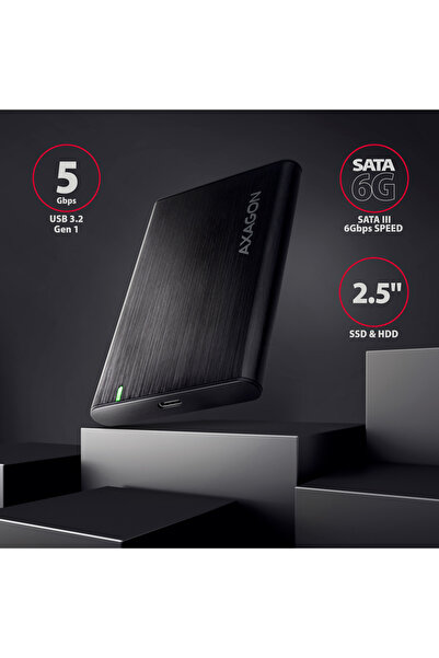 Other AXAGON Screwless aluminum USB 3.2 Gen 1 - SATA 6G external box for 2.5"" SSD/HDD