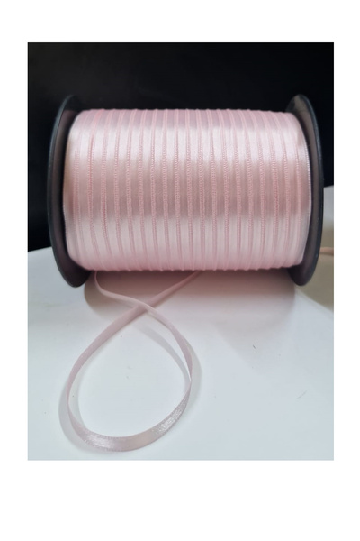 Pasta9 Saten Açık Pembe Renk Kurdela 6 mm Pasta Süslemesi Diğer Süslemere 10 ...