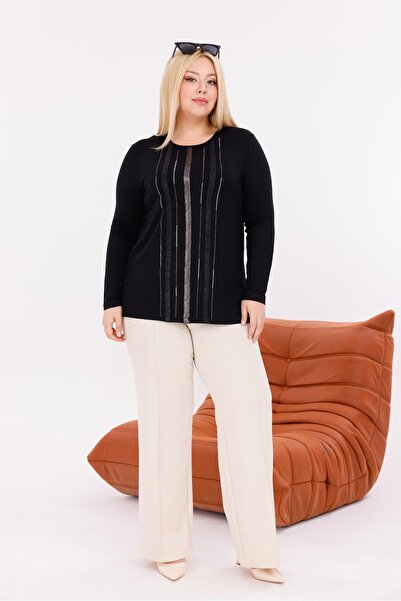 Siyezen Plus Size Stone Sparkle Blouse