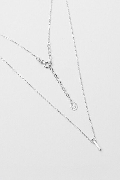 So CHIC... My Story İ Harfi 18 Ayar Beyaz Altın Kaplama 45 Cm Gümüş Kolye