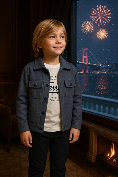 inowesta Boy's Medium Thickness Kaşe Jacketed 3-Piece Suit | Please Choose One Size Larger. |