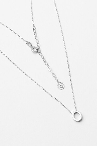 So CHIC... My Story Ö Harfi 18 Ayar Beyaz Altın Kaplama 45 Cm Gümüş Kolye