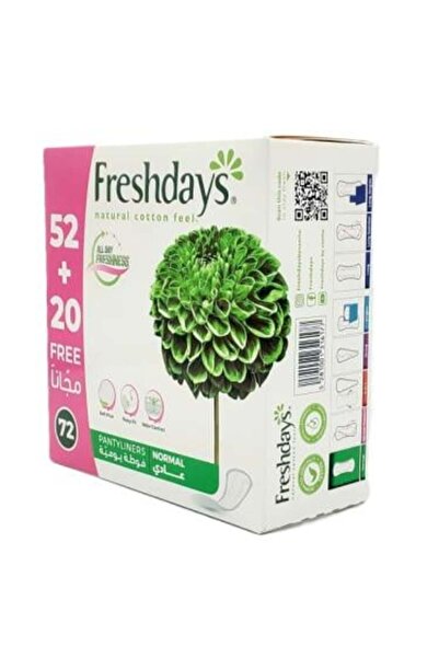 FRESH DAYS فوط يومية عادي اخضر من فريش دايز - 72 فوطة