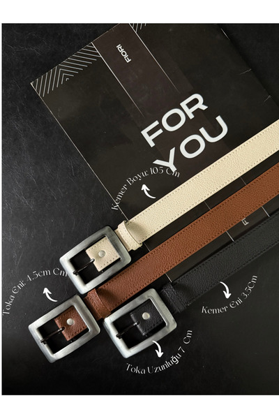 Fiori حزام نسائي مربع الشكل ذو إبزيم ذهبي مكون من 3 قطع، حزام للسترة، حزام لل...