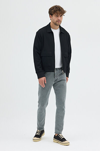 steppe rıder KNIT ZIPPER DOUBLE POCKET BOXY FIT OVERSHIRT