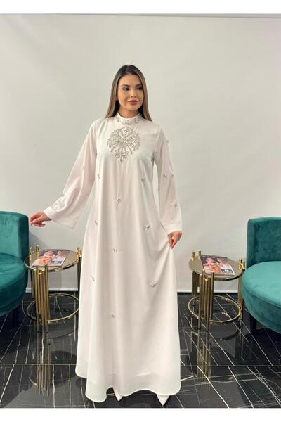 White Corner 3244 ÖZEL TASARIM ELBİSE