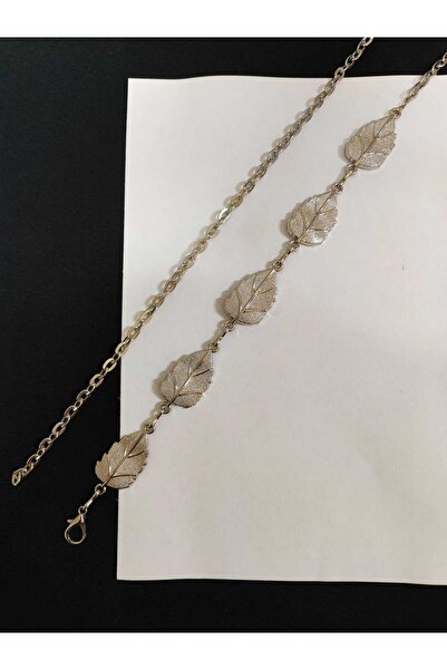 Maison La Femme Curea reglabilă pentru femei, cu detalii din frunze de argint...